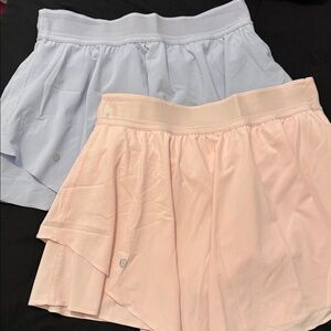 2 pack Lululemon Light Blue periwinkle and light Pink Skirts